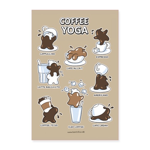 Coffee Yoga - Poster 60x90 cm