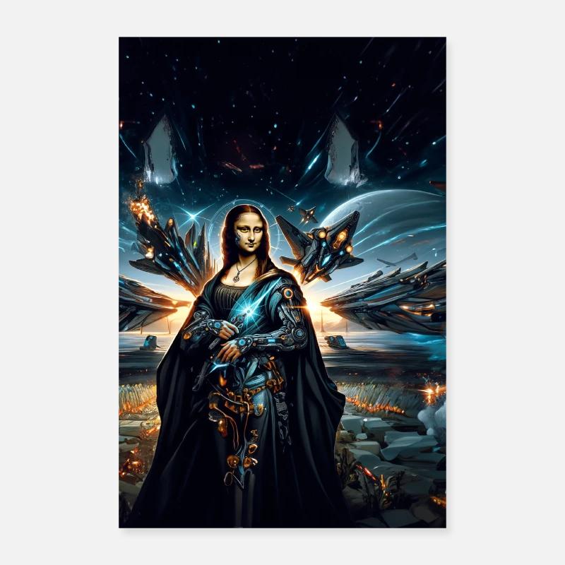 Mona Lisa Futuristic Poster 24" x 35" (60x90 cm)