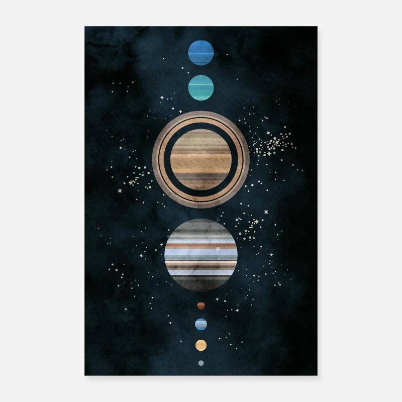 Planètes du système solaire Poster 60 x 90 cm
