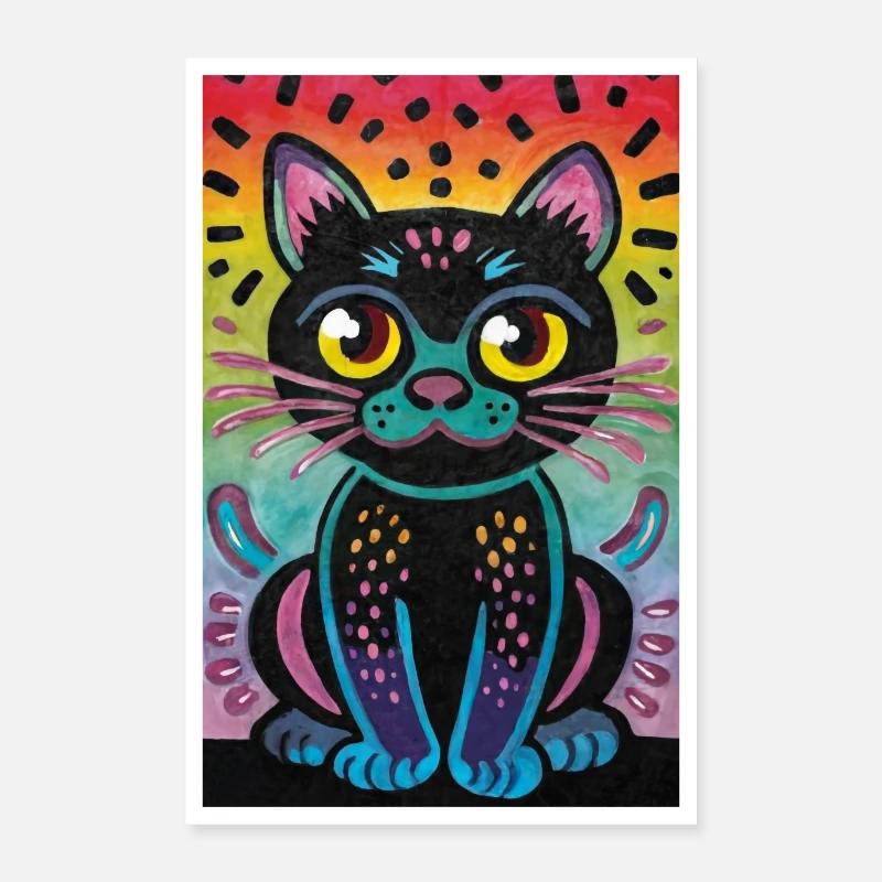 Chat mignon Pop Art Art moderne Poster 60 x 90 cm