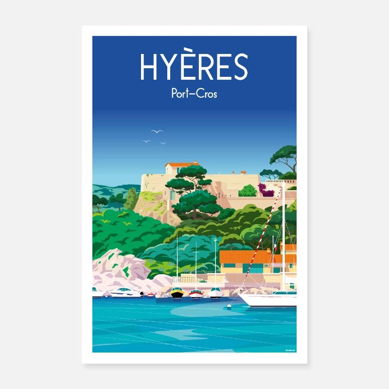 Hyères Port Cros Poster 60x90 cm