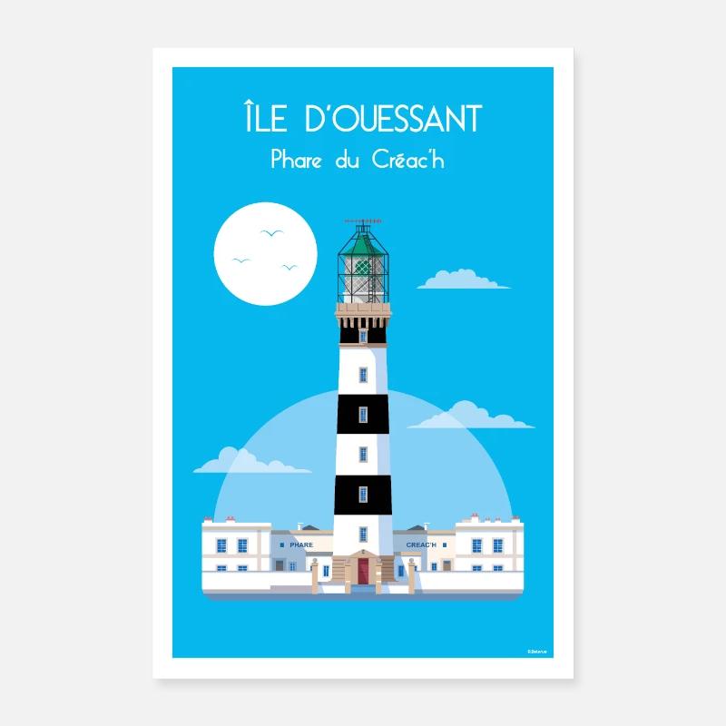 CREAC'H LEUCHTTURM Poster 60x90 cm