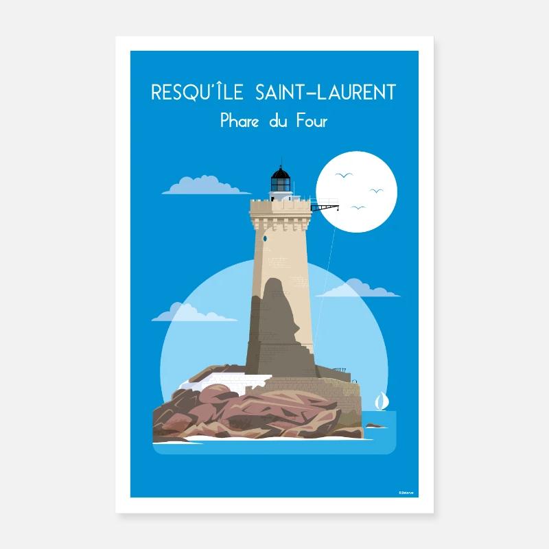 PHARE DU FOUR Poster 60 x 90 cm