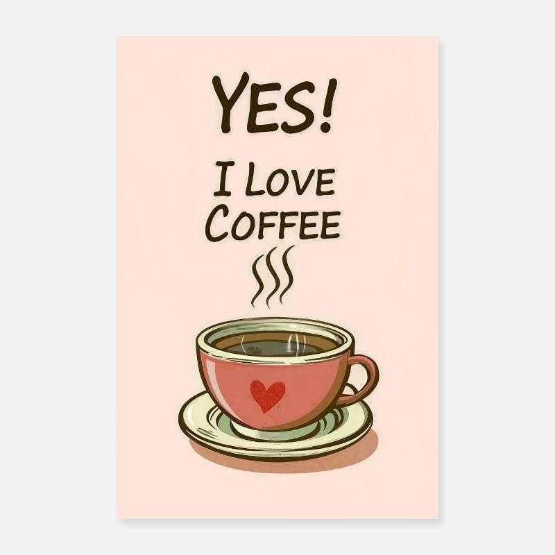Café Oui J’aime le café Coffeelovers 005 Poster 60 x 90 cm