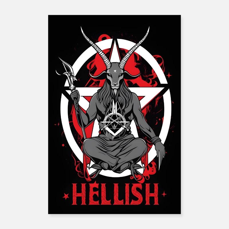 Satan infernal Baphomet Poster 60 x 90 cm