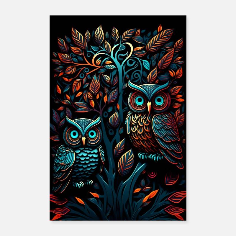 Eulen Poster 60x90 cm