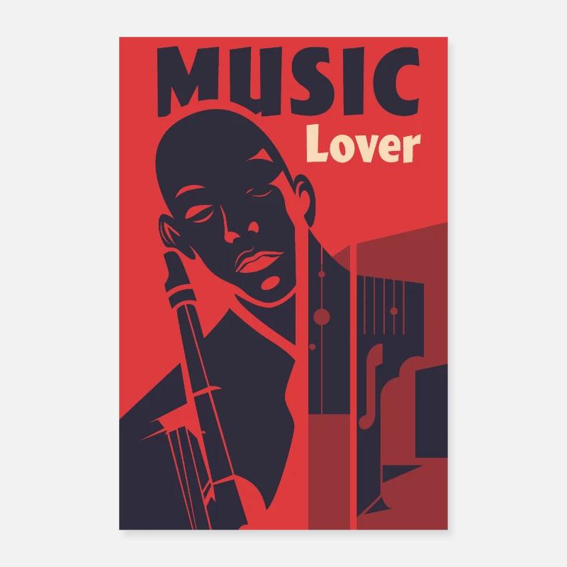 Melomane - Poster 60x90 cm - Weiß