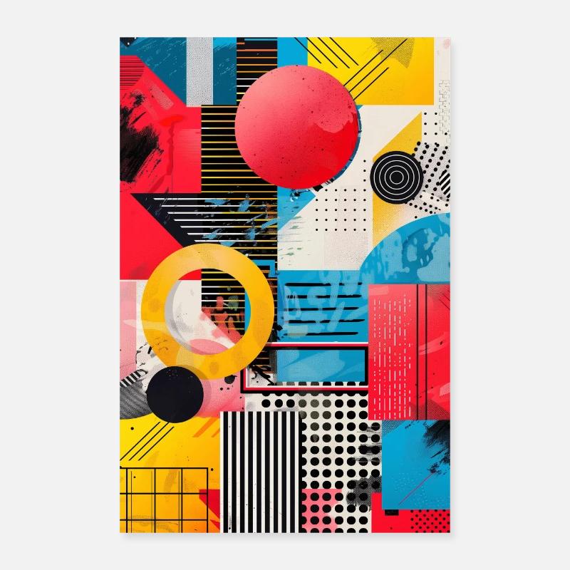 Retro Style - Abstrakte Formen Poster 60x90 cm