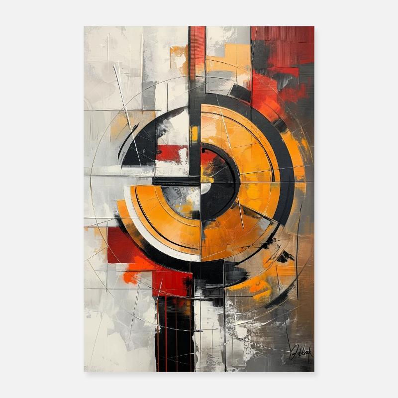 „Abstrakte Harmonie“ – Moderne Kunst - Poster 60x90 cm - Weiß