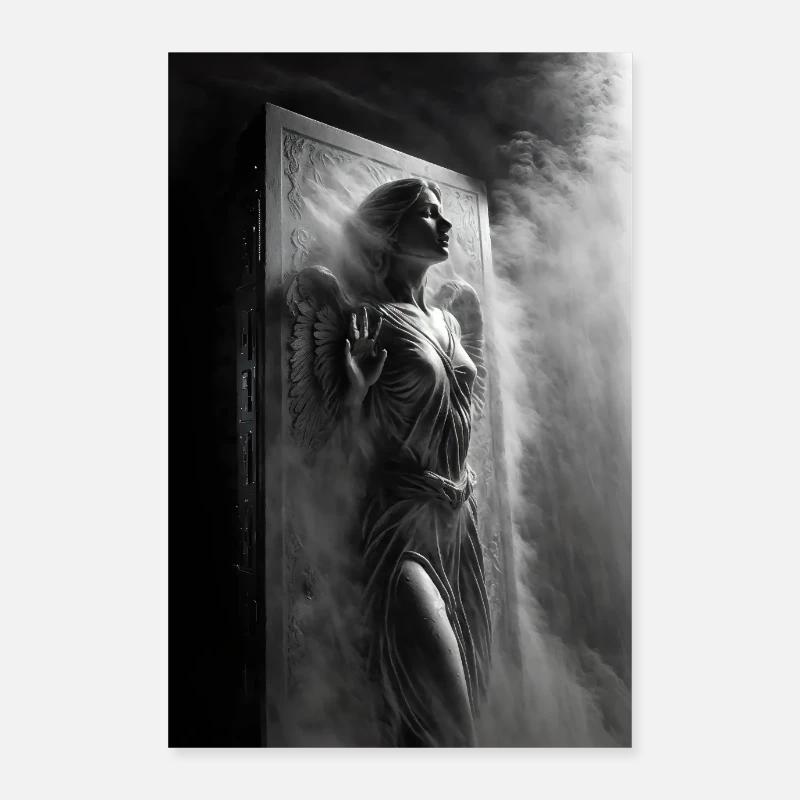 Eingefrorener Engel Poster 60x90 cm