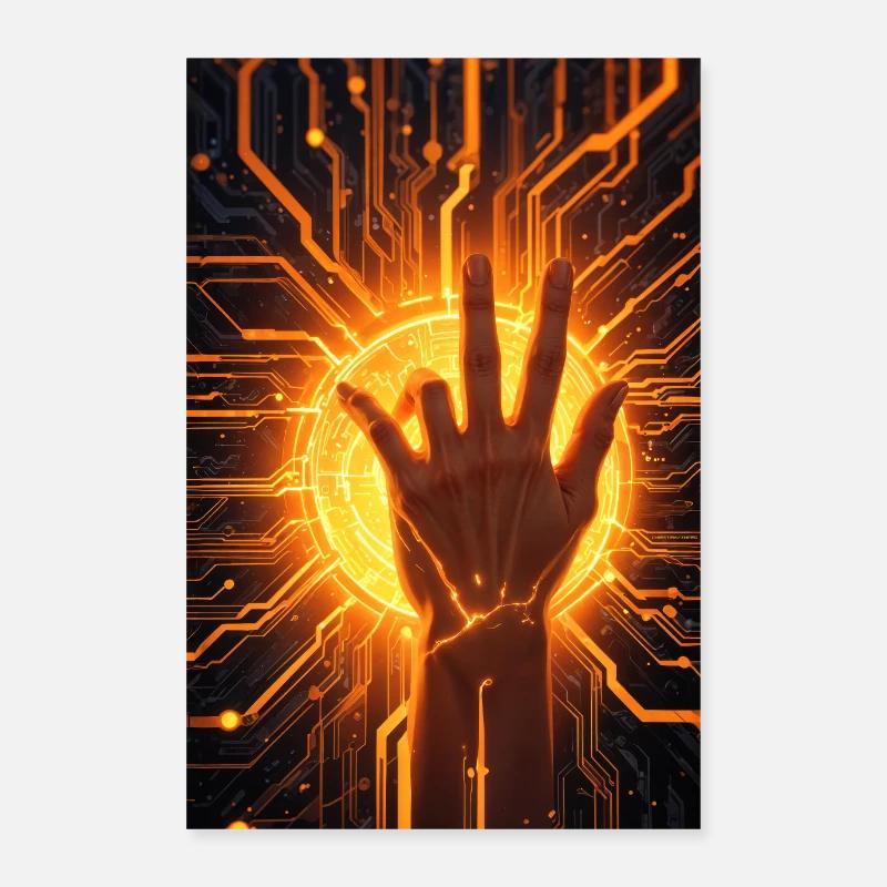 Merging man and machine Poster 24" x 35" (60x90 cm)