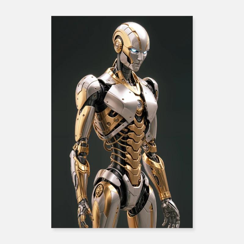 Central Command Cyborg - Mechanical Paladin Poster 24" x 35" (60x90 cm)