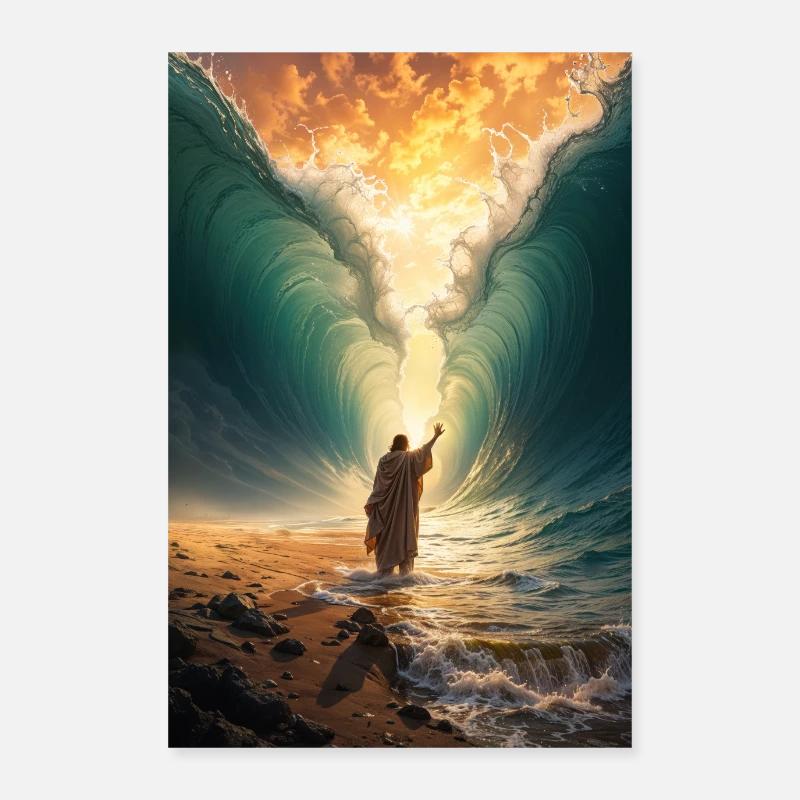 Path through the sea Poster 24" x 35" (60x90 cm)