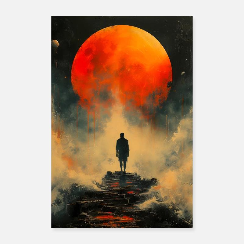 Rote Sonne Poster 60x90 cm