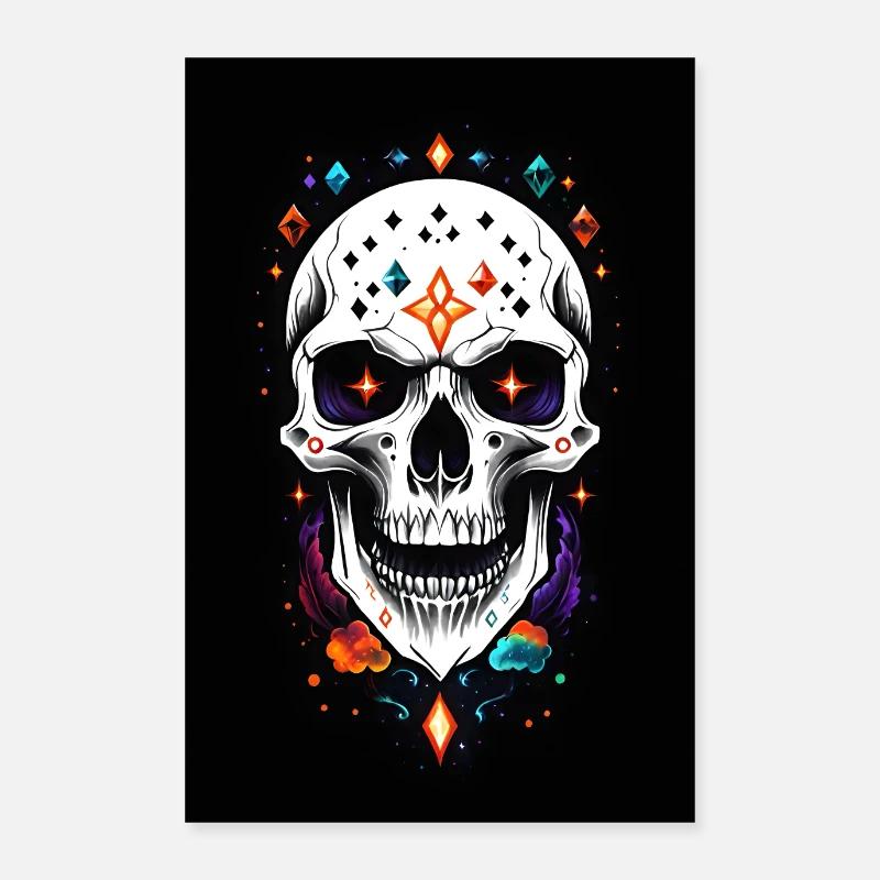 Gemstone Skull Poster 24" x 35" (60x90 cm)