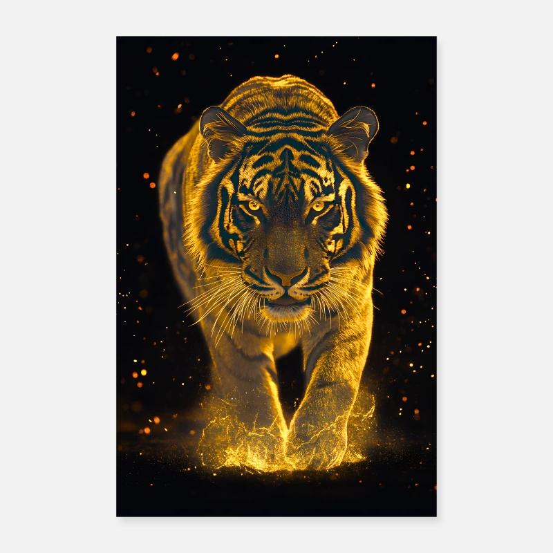 Gouden Tijger Poster 60x90 cm