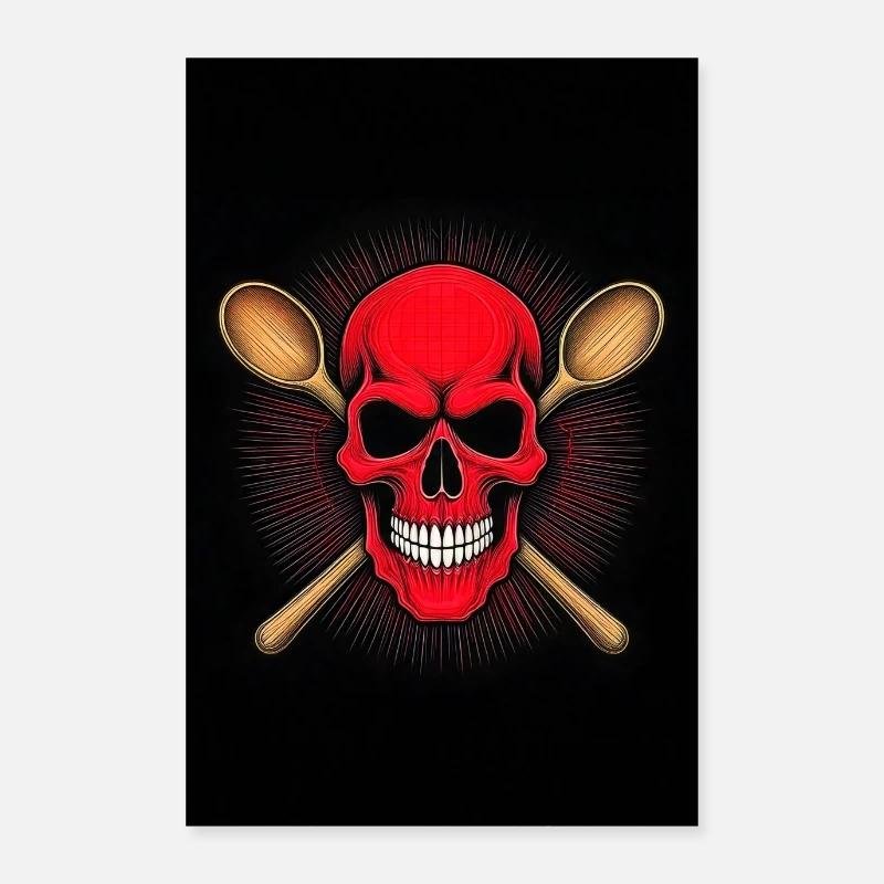 Chef de cuisine Skull Poster 60 x 90 cm