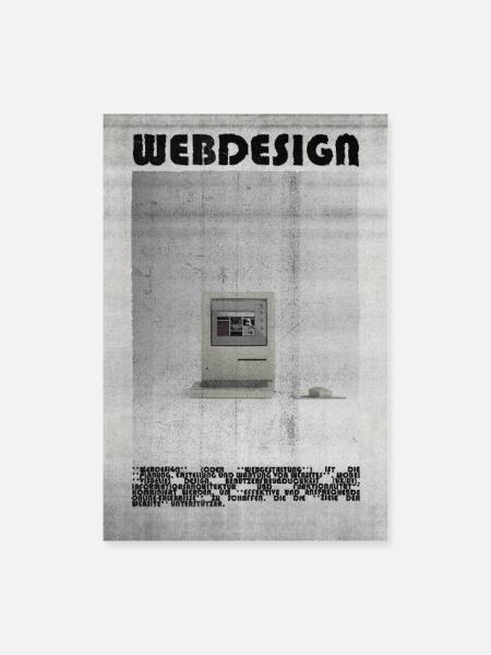 Webdesign Poster - Poster 60x90 cm - Weiß