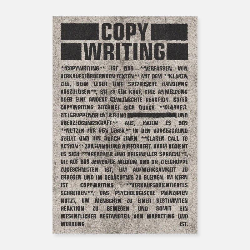 Affiche de rédaction Poster 60 x 90 cm