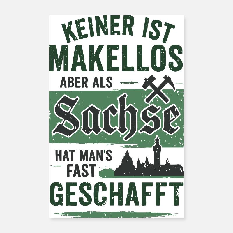 Sachse Fast makellos mit Stolz Poster 60x90 cm