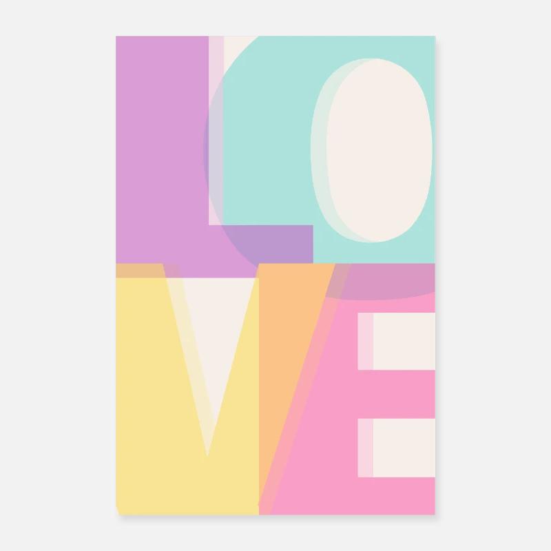 AMOUR Pastel Poster 60 x 90 cm
