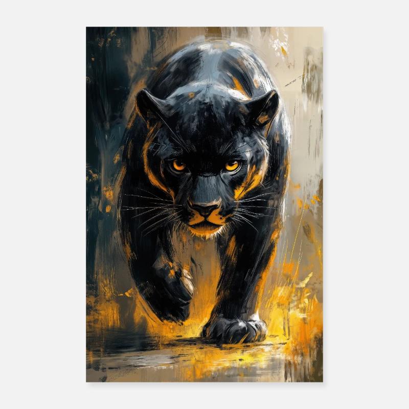Illustration eines Panthers Poster 60x90 cm