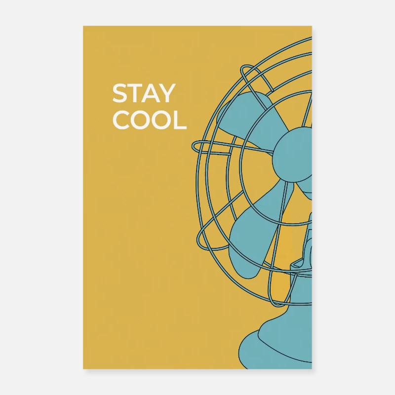 Stay Cool – Modernes Ventilator Poster Poster 60x90 cm