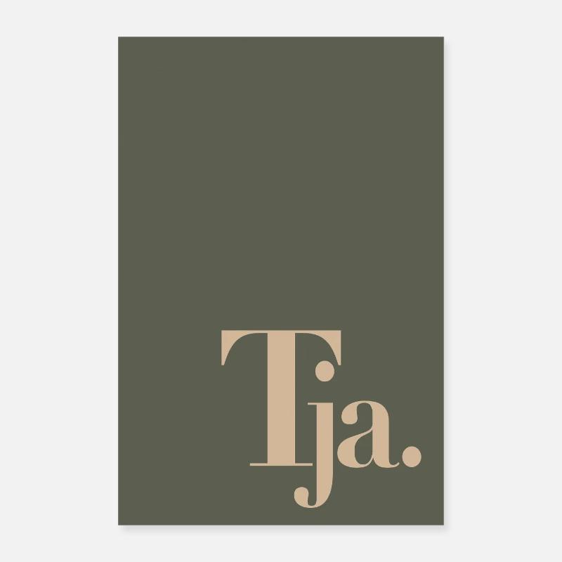 Affiche de typographie moderne – Eh bien. Poster 60 x 90 cm