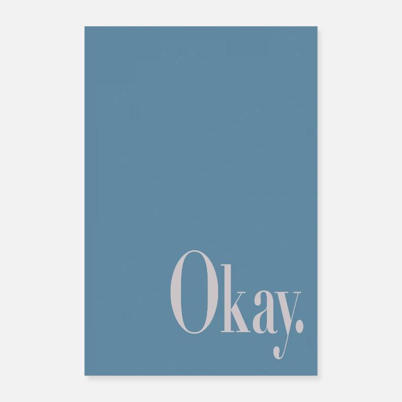 Affiche typographique D’accord. Poster 60 x 90 cm