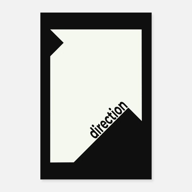 Affiche de mise en scène noire – Déclaration minimale Poster 60 x 90 cm