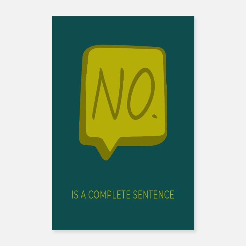Non est une phrase complète Poster 60 x 90 cm