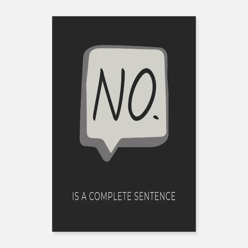 NON. est un ensemble complet Poster 60 x 90 cm