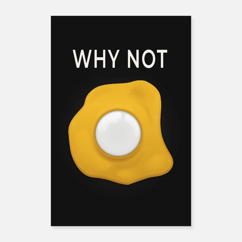 Why Not Minimal Poster Egg Design Modern Poster 24" x 35" (60x90 cm)
