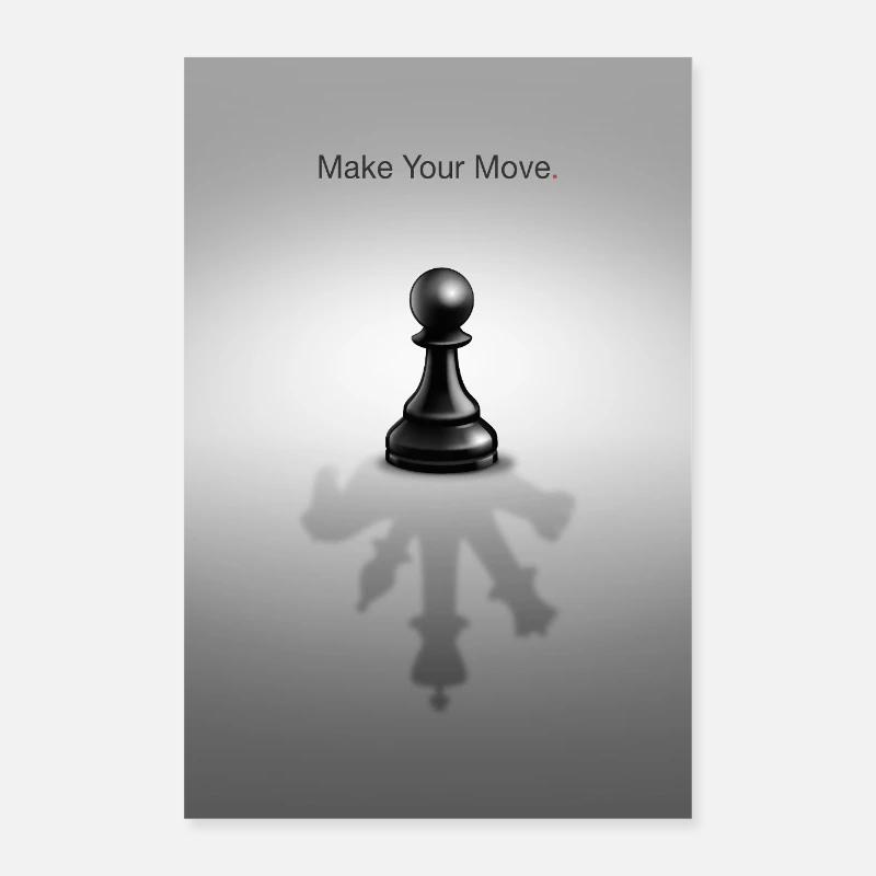 Make Your Move Minimal Mindset Design Poster 60 x 90 cm