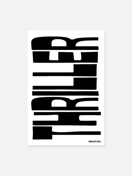 Thriller - Poster 60x90 cm - Weiß