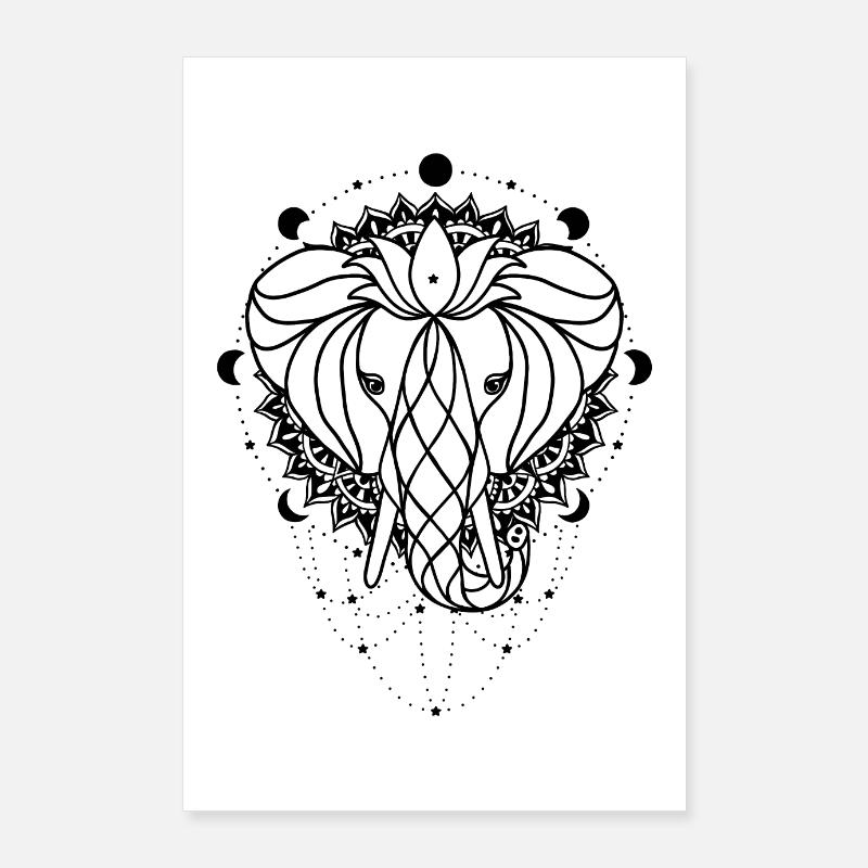 Elefant – Krafttier Poster 60x90 cm