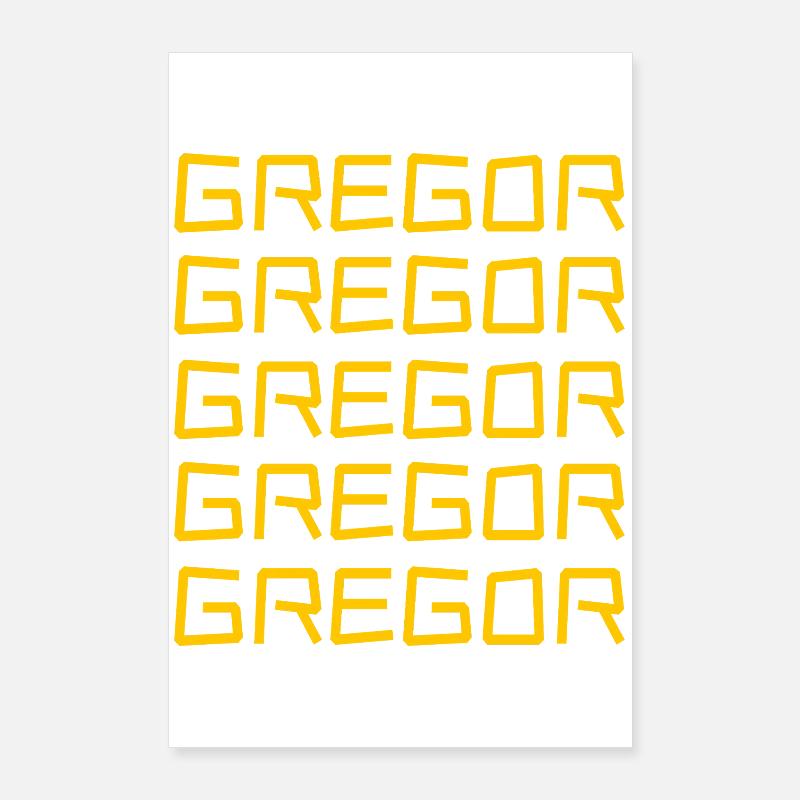 Prénom Gregor Poster 60 x 90 cm