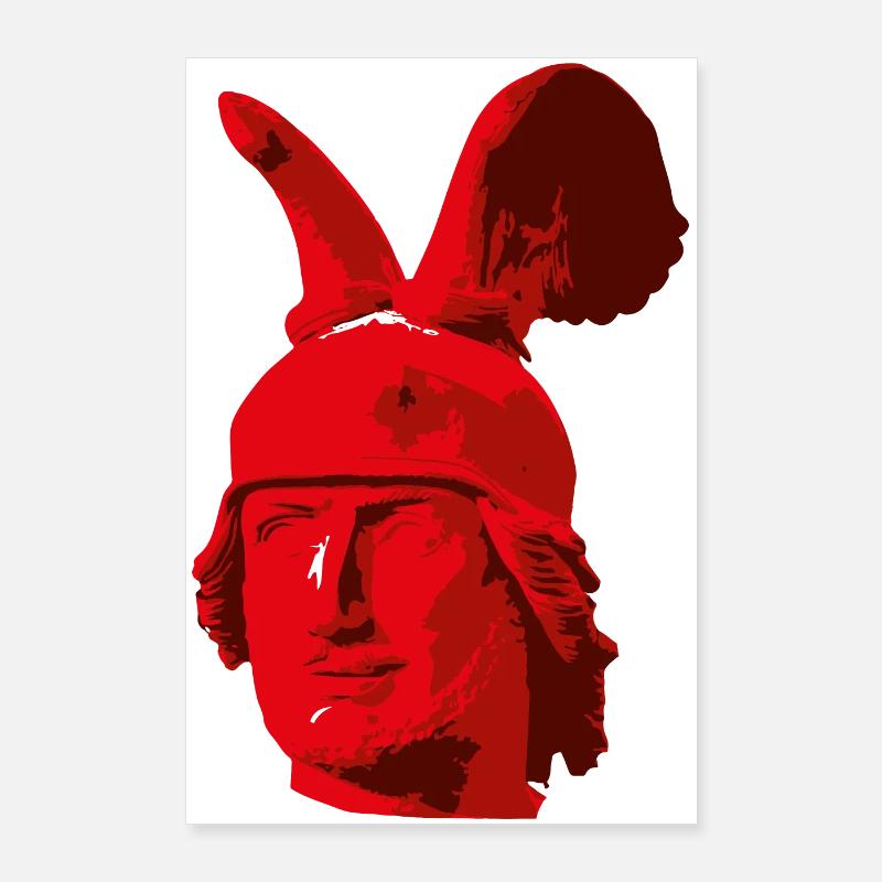 Kopf des Hermannsdenkmals Poster 60x90 cm