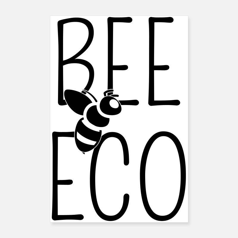 Bee Bee Eco Minimalist Low Tech Poster 60x90 cm