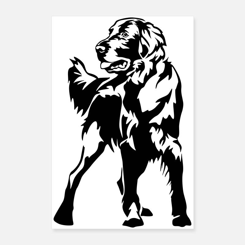 Flat-coated Retriever Poster 60x90 cm
