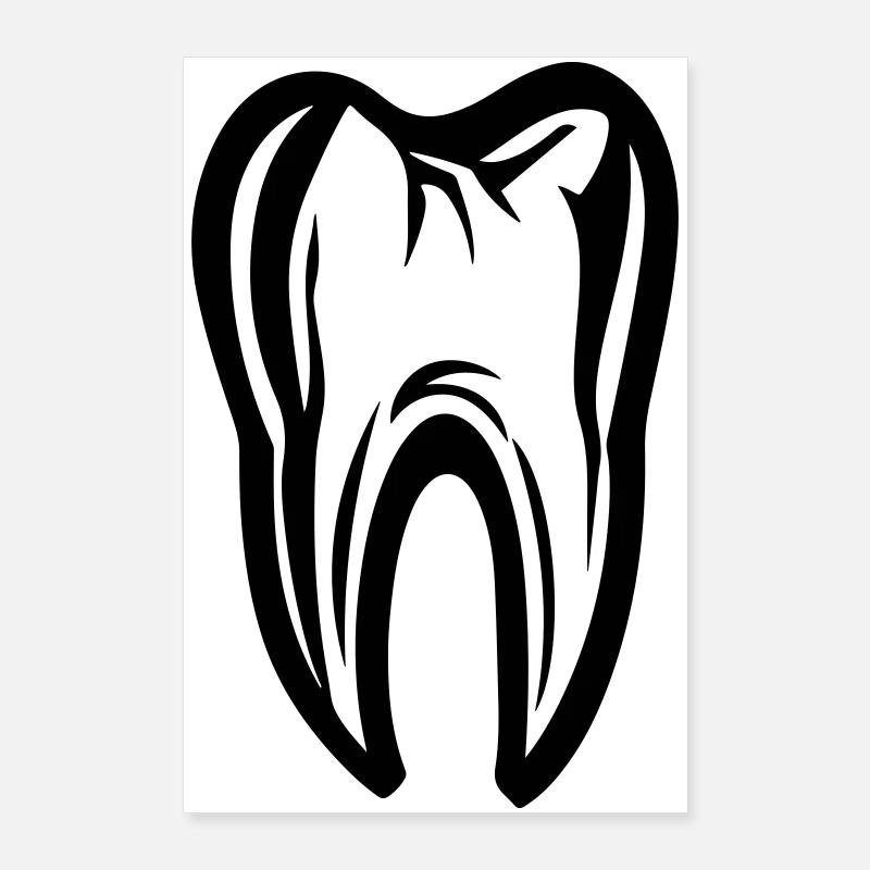 Tooth Icon Dentist Poster 24" x 35" (60x90 cm)
