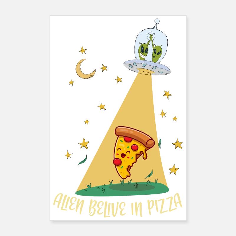 Alien Pizza 2 Poster 24" x 35" (60x90 cm)