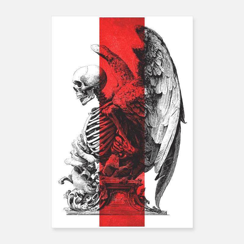 Skeleton Statue Poster 24" x 35" (60x90 cm)