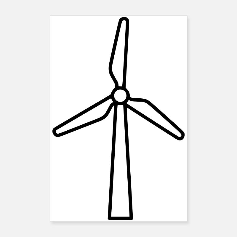 Wind turbine | Renewable Energy Statement Vector Poster 24" x 35" (60x90 cm)