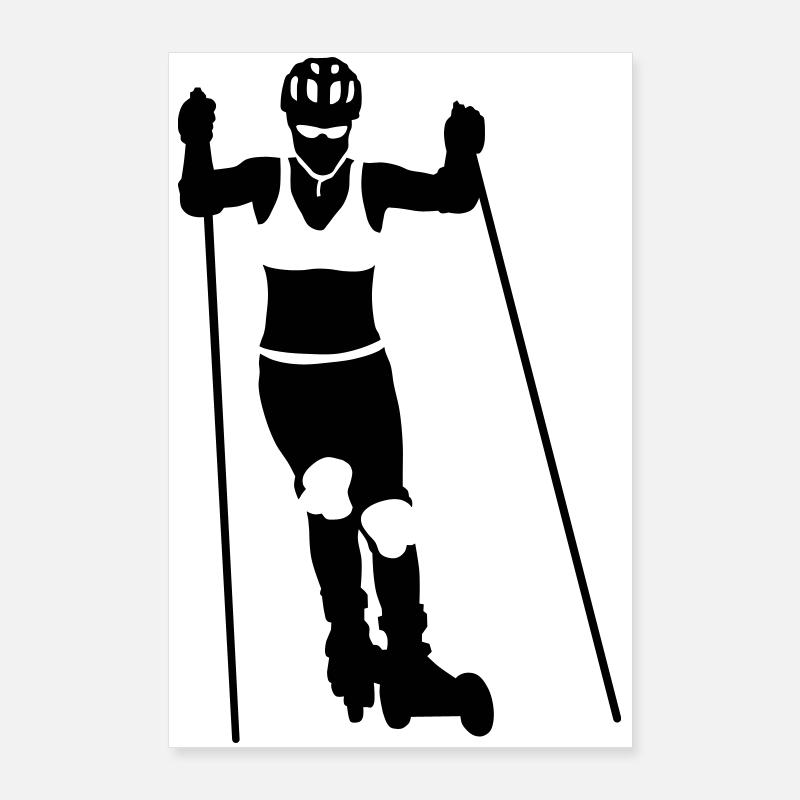 Nordic cross skating Poster 60x90 cm