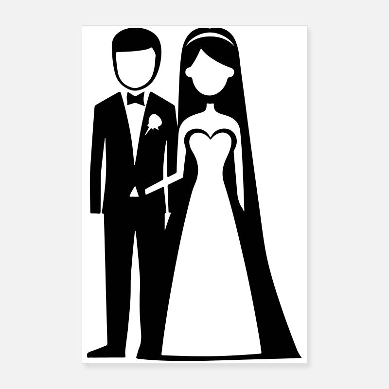 Bride and groom bride Poster 24" x 35" (60x90 cm)