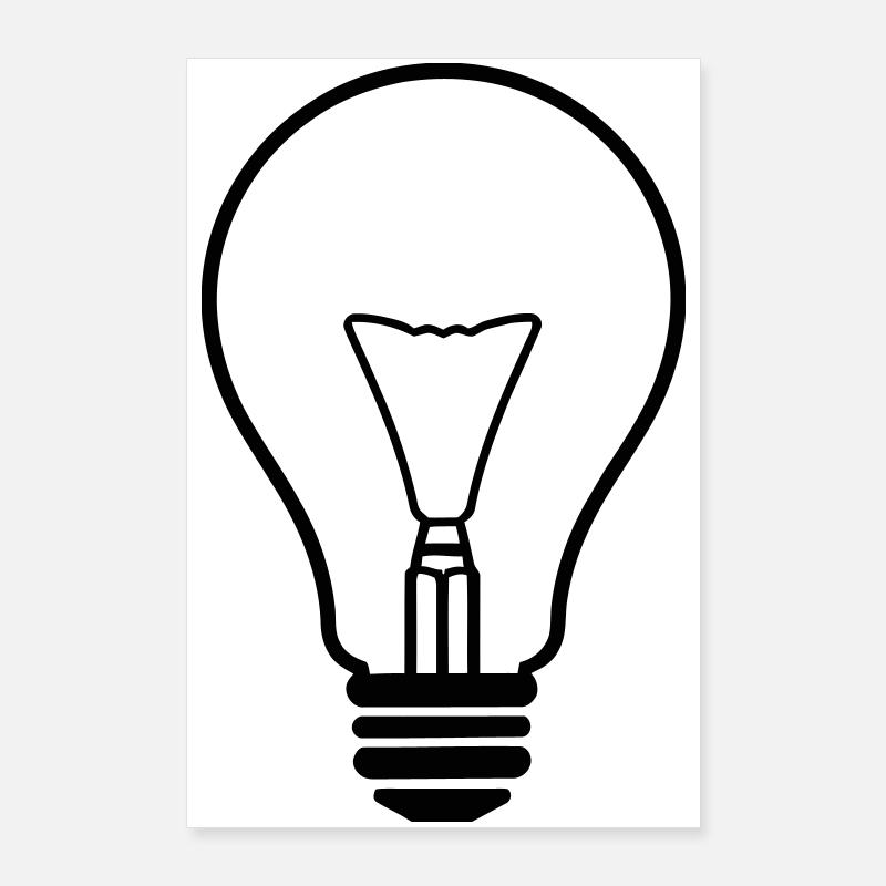 Illuminating Creative Lightbulb Design Poster 24" x 35" (60x90 cm)
