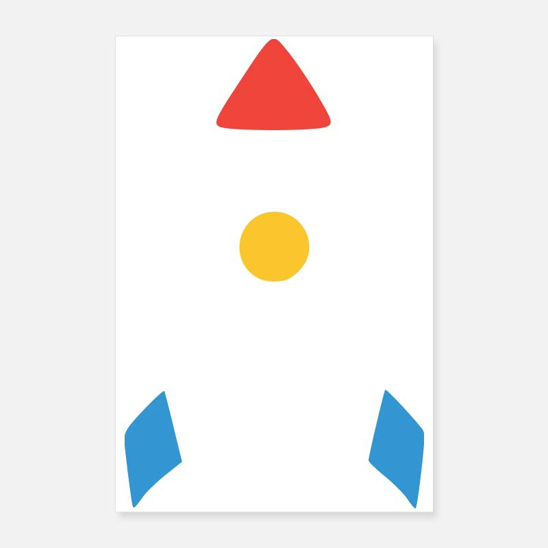 Abstract Rocket Spaceship Poster 24" x 35" (60x90 cm)