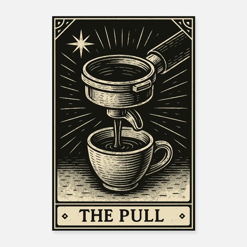 Tarot for Coffee Lovers – The Pull Poster 24" x 35" (60x90 cm)