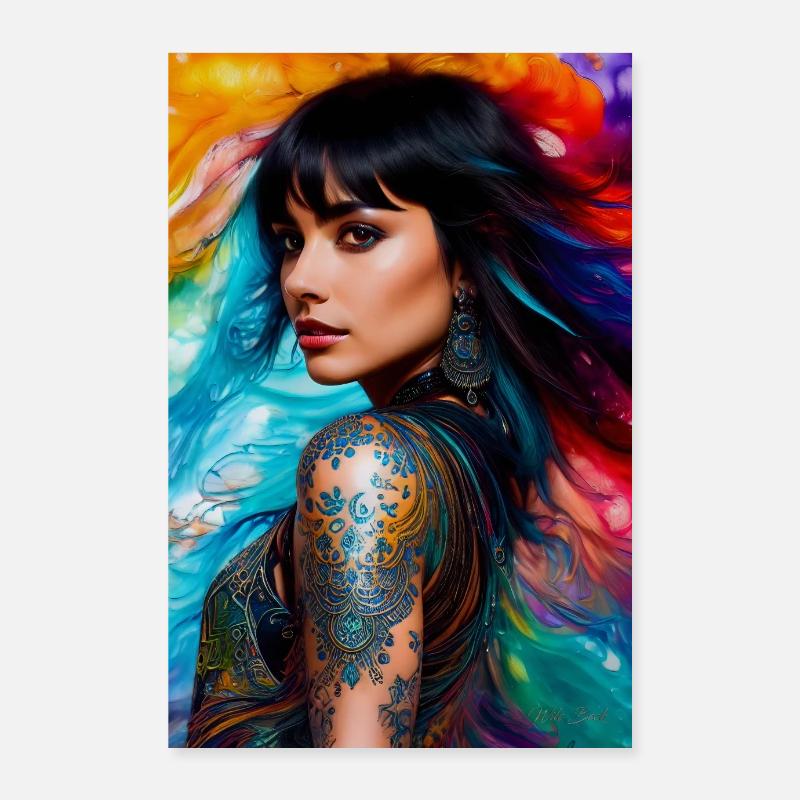 Beauté colorée 12 Poster 60 x 90 cm